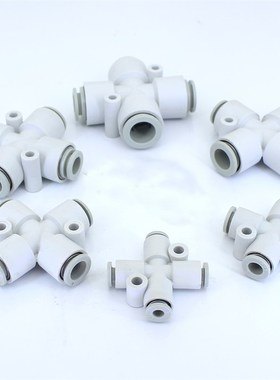 快速接头KQ2TW04/06/08/10/12-00A十字等径四通气接头