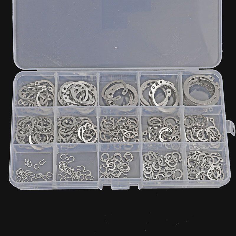 GB894轴用挡圈套装 C型卡簧 弹性卡环 外卡簧 轴卡3-25 共225只