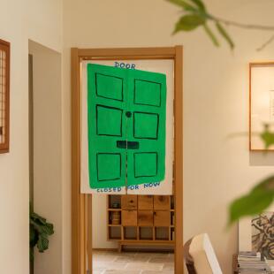 此门已经关闭 卧室门帘半遮挡防隐私高级感免打孔隔断帘