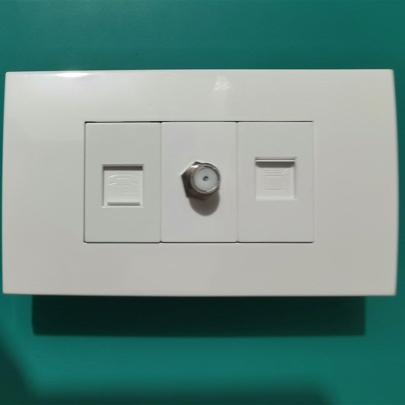 120型网络电脑加电话加F头电视插座面板