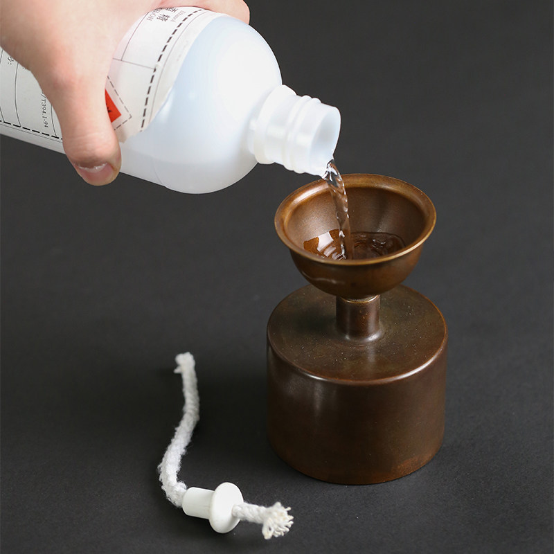 日式手工复古铜酒精灯煮茶温茶器茶道加热保温煮酒用具功夫茶配件