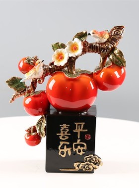 新中式创意摆件平j安喜乐客厅桌面玄关电视柜酒柜装饰品 乔迁礼品