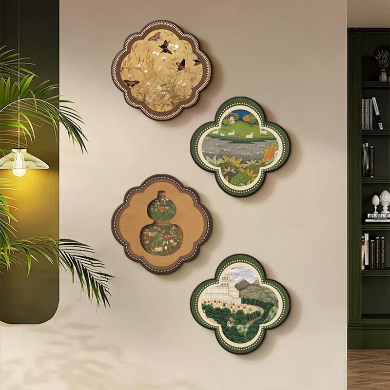 中古风组合玄关装饰画复古宋代美学沙发背景墙客厅挂画走廊过道画