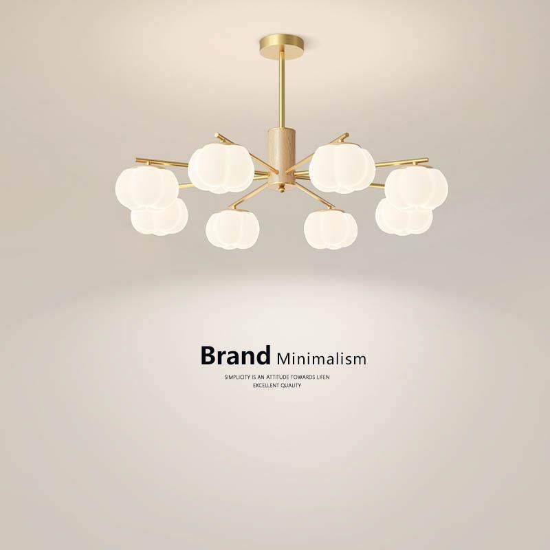 客厅吊灯原木奶油风广东中山灯具全屋套餐组合大厅主灯棉花柿子灯,家装灯饰光源,智能吊灯,淘宝优惠券,粉丝福利购,淘宝优惠卷