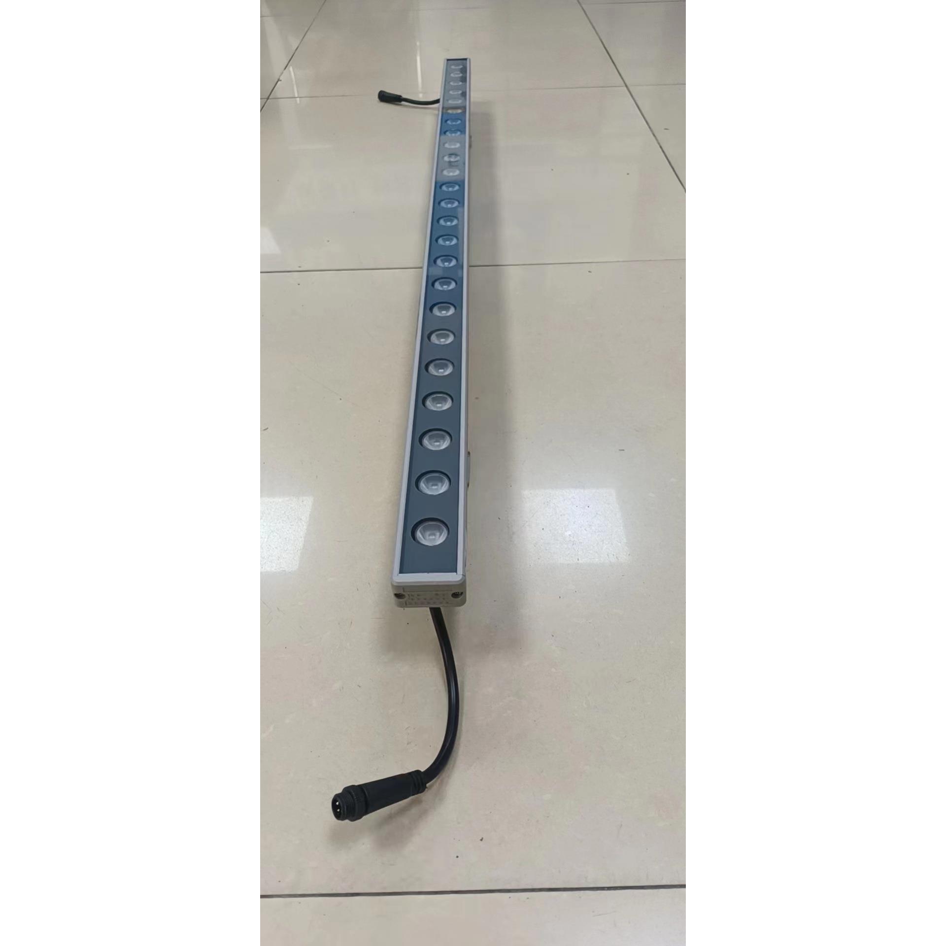 洗墙灯户外防水投射灯线条灯18W24W七彩色轮廓室外围墙长条DMX512