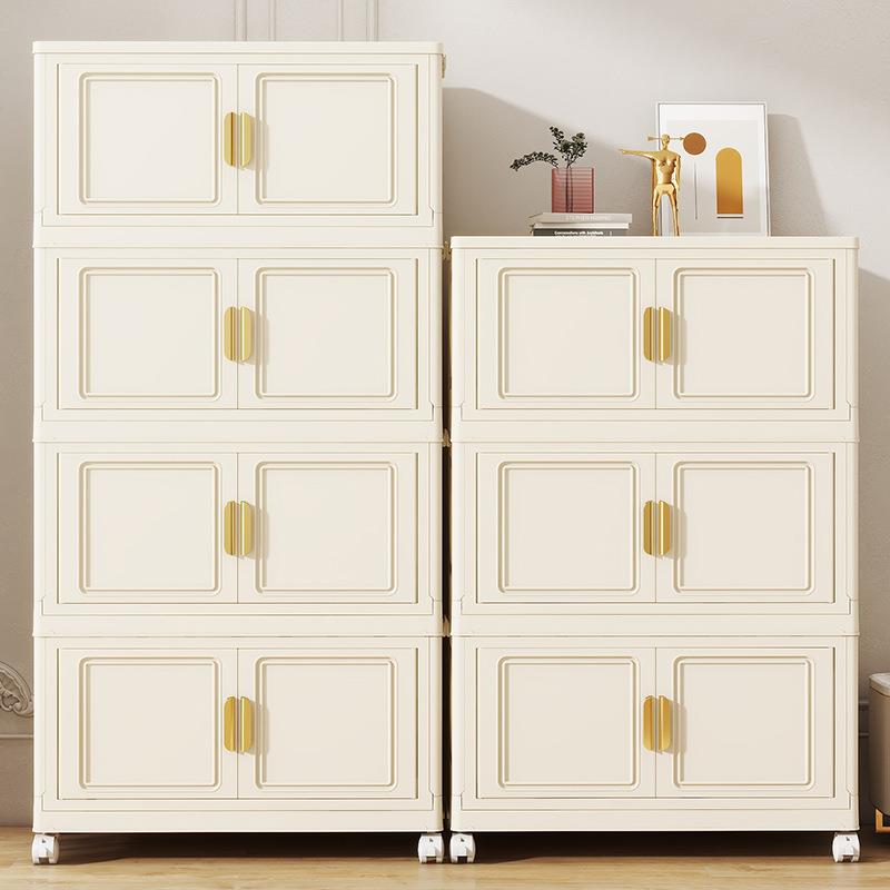 收纳柜折叠置物柜家用卧室宝宝加厚衣柜多层可移动儿童玩具储物柜