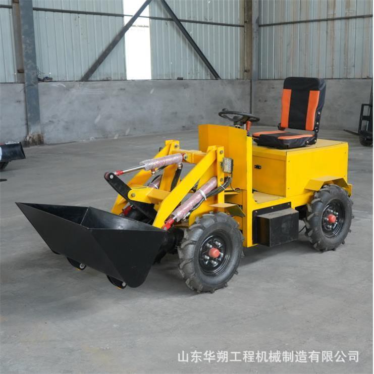 建筑工程柴油小铲车 电动四驱小型铲车装载机 养殖场用清粪小铲车