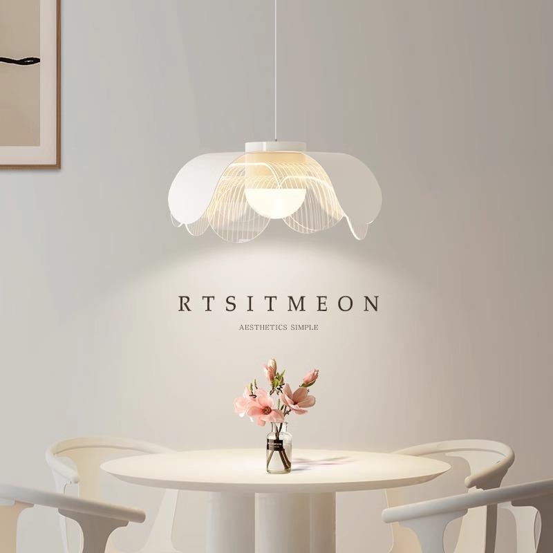 餐厅吊灯北欧奶油风个性花朵饭厅餐桌灯广东中山咖啡店氛围吧台灯