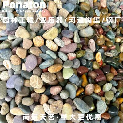 天艺 园林水沟钢厂变压器鹅卵石河滩石沙石小石子碎石五彩溪流石