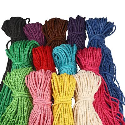 行5mm彩色麻绳幼儿园店面装修麻线diy装饰品绕管绳子红挂绳工艺品