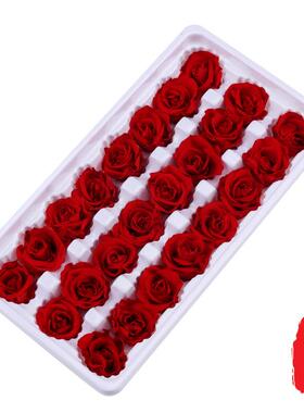 永生玫瑰花头2-3cmB级24朵玫瑰手工干花花束云南永生花基地直发