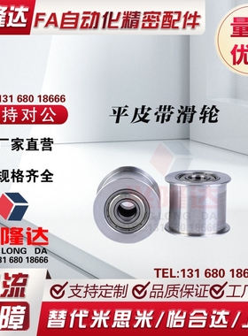 HBGA米思米怡合达ENG01惰轮圆皮带 平带轮张紧轮光轮不锈钢EVF11