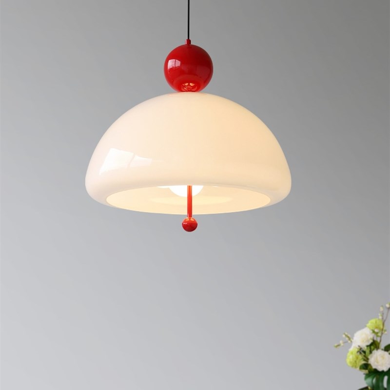 心晴餐厅吊灯f中古法式复古客厅卧室茶室吧台灯奶油玻璃咖啡厅主