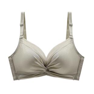 乳胶内衣女聚拢小胸平胸加厚收副乳防下垂专用无钢圈文胸罩秋冬季