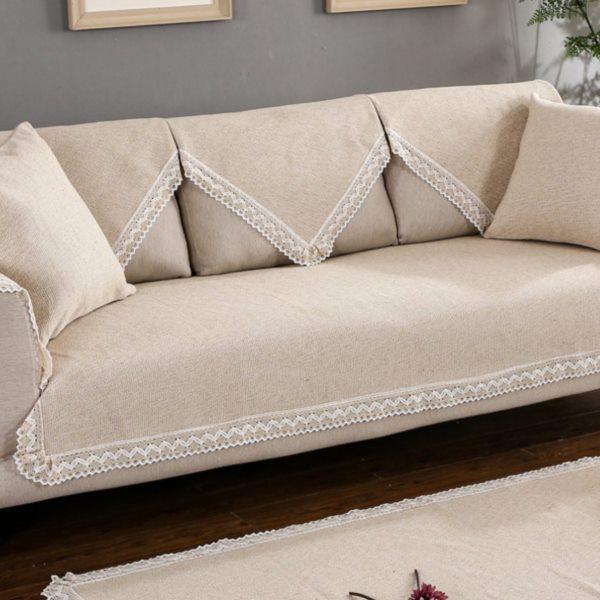 北欧简约沙发垫四季通用防滑沙发套罩素心花边轻奢坐垫靠背巾盖布,居家布艺,沙发垫,淘宝优惠券,粉丝福利购,淘宝优惠卷