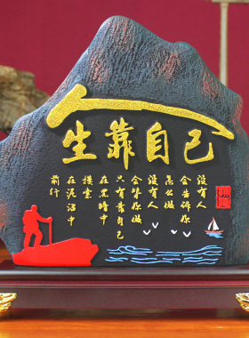 炭雕工艺品酒柜i电视柜客厅博古架屏风摆件办公室桌面书柜装饰品