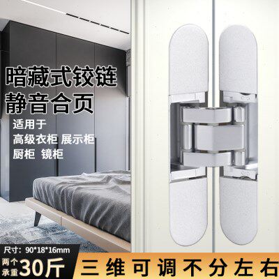 神冈柜门铰链隐形合页超薄22mm衣柜门展示柜门橱柜门完全隐藏1890