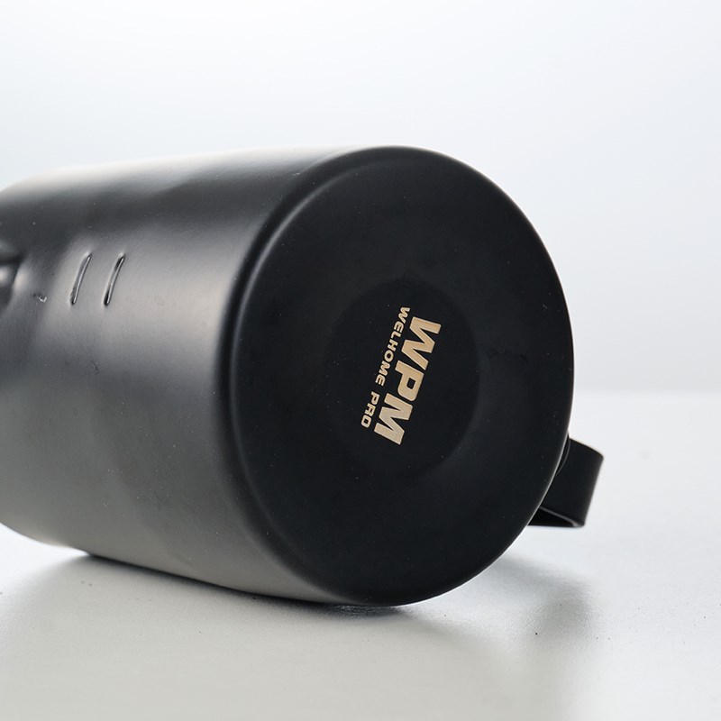 WPM惠家咖啡拉花缸杯304v不锈钢打奶泡杯斜口压纹奶缸#21锥型嘴