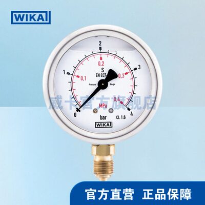 威卡WIKA 黄铜波登管压力表（耐震）213.53.063 径向 G1/4B