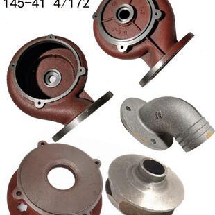 水泵配件4-5.5KW泥浆泵蜗壳止口145-172铸铁叶轮法兰泵头底座底网