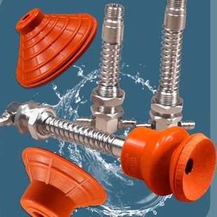 机械手治具配件强力吸盘柔夹爪M12L55连接杆架金具真空吸气动元 件