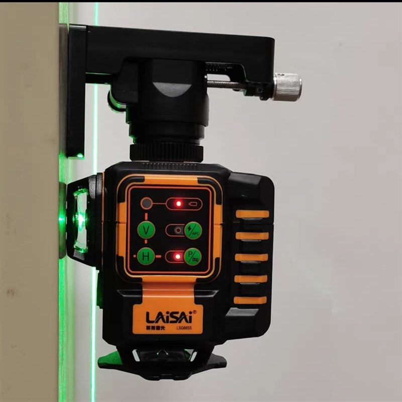 莱赛12线LSG665S水平仪高精准强光细线自动安平红外线墙地一体机
