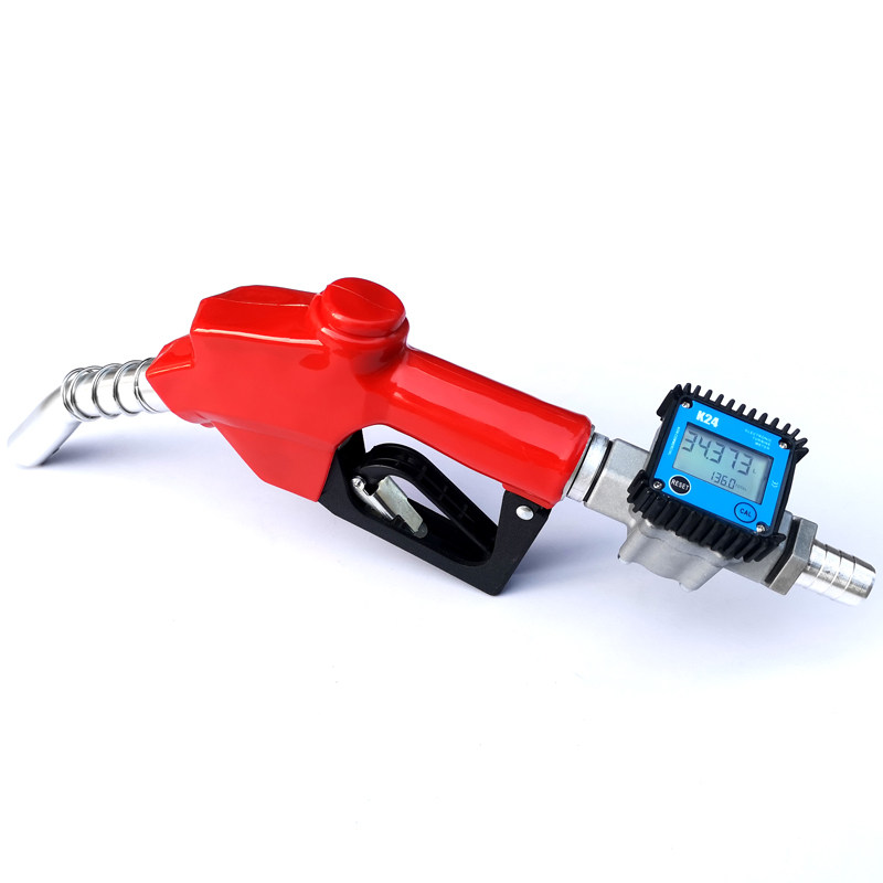 高精度计量加油枪柴油齿轮流量计电子数显计量可调表食用油计量器