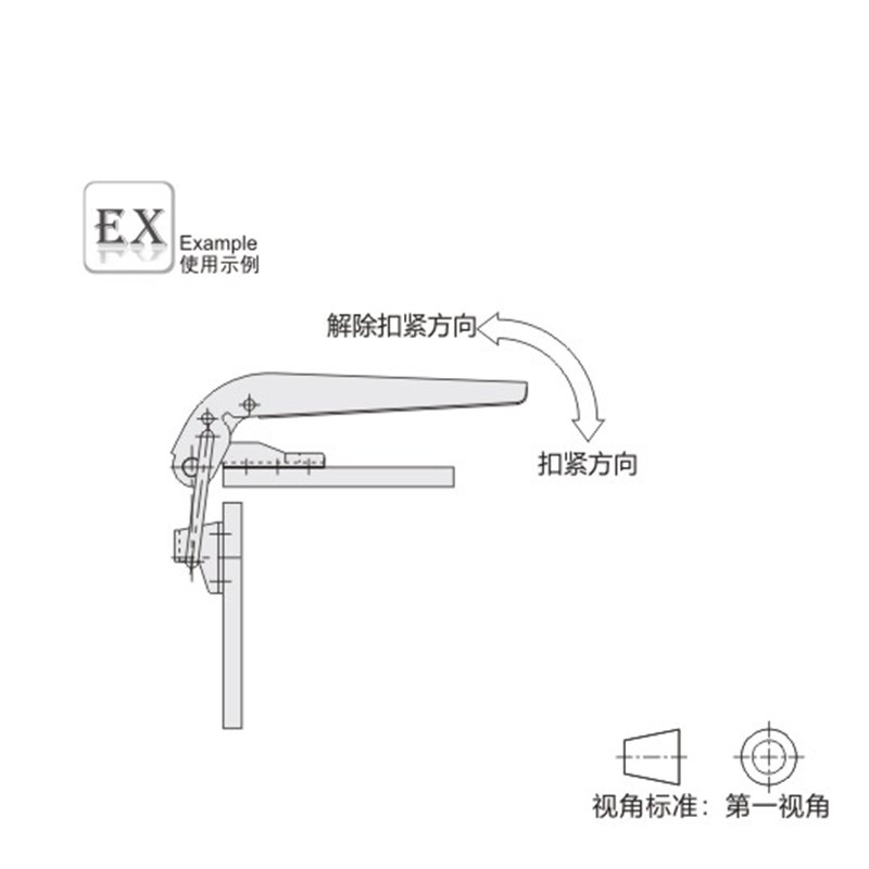 HGA92-115/165边角型大型搭扣 直角重型迫紧安全扣C-1367-B-2/-3