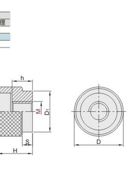 HAX41 HAX42 HAX46-M3-M4-M5-M6-M8-M10-M12固定型把手 网纹把手
