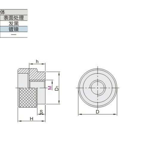 HAX41 HAX42 HAX46-M3-M4-M5-M6-M8-M10-M12固定型把手 网纹把手