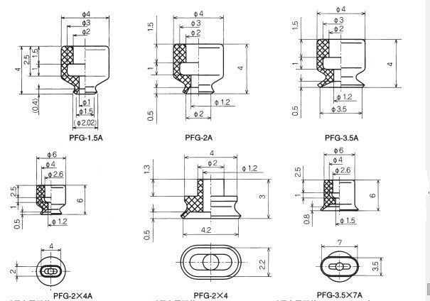 妙德真空吸盘气动工业自动机械手配件 PFG-1.5/2/3.5/5/6/8/10/15