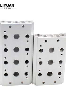 4V310-10电磁阀300M底座汇流板/汇流排/连接阀板2位-20位全规格F