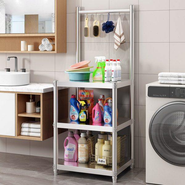 浴室角架卫生间脸盆架收纳置物架厕所毛巾挂架落地储物不锈钢架子