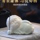 功德 桌面香薰炉 创意可爱睡佛陶瓷香插家用室内白瓷线香香炉中式