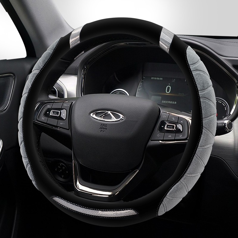 适用奇瑞e3a3e5艾l瑞泽5plus瑞虎8 3 5 5X 7风云2方向盘套冬季毛