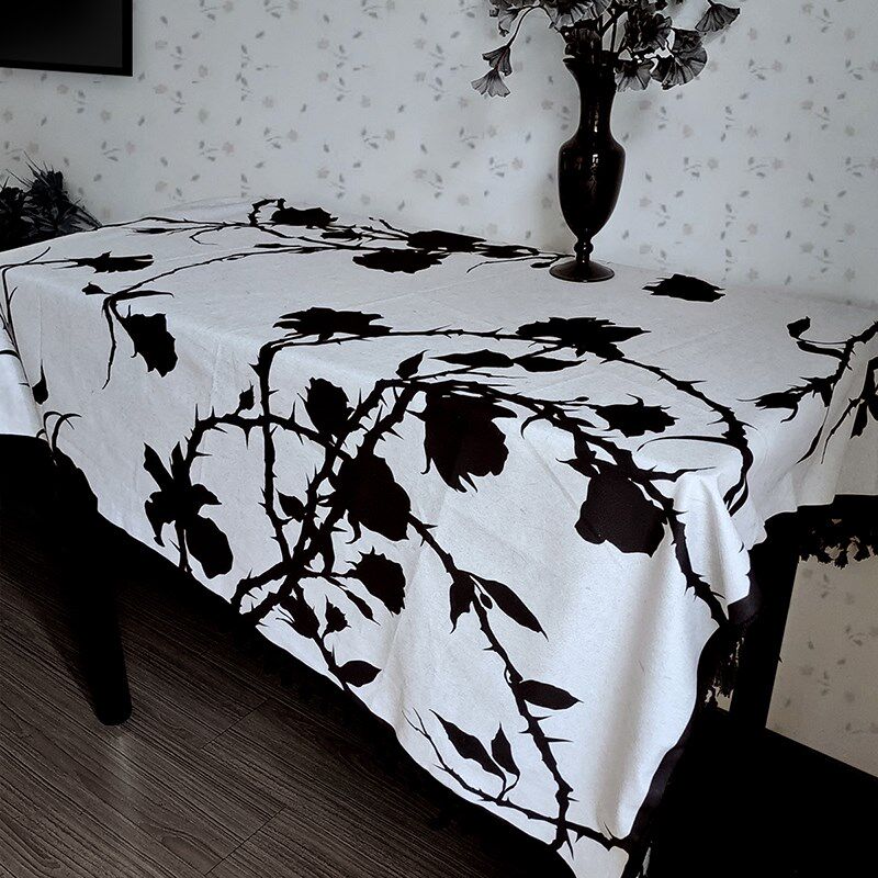 坏血统复古玫瑰荆棘文艺流苏原创咖啡馆I北欧田园桌布盖布民宿装