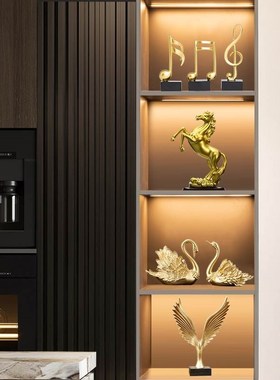 轻奢高档电视柜酒k柜客厅家居装饰品摆件玄关隔断办公室工艺品摆