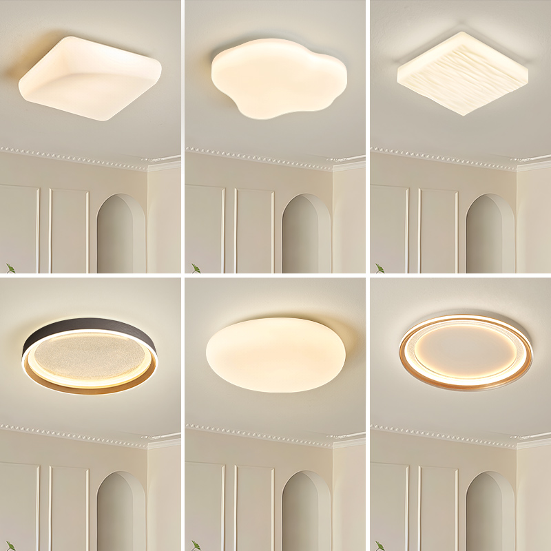 2025新款阳台吸顶p灯现代简约奶油温馨氛围玄关过道衣帽间中山灯