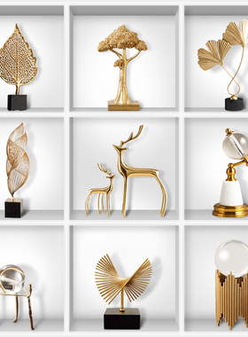 北欧轻奢家居摆j件创意现代客厅酒柜玄关样板房间书房桌面装饰摆