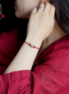 本命佛红b手绳牛年属牛本命年红绳转运手绳男女转运珠手链生日礼