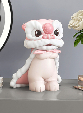 国潮醒狮摆件家居饰品客厅办公桌A工位酒柜装饰品玄关乔迁开业礼