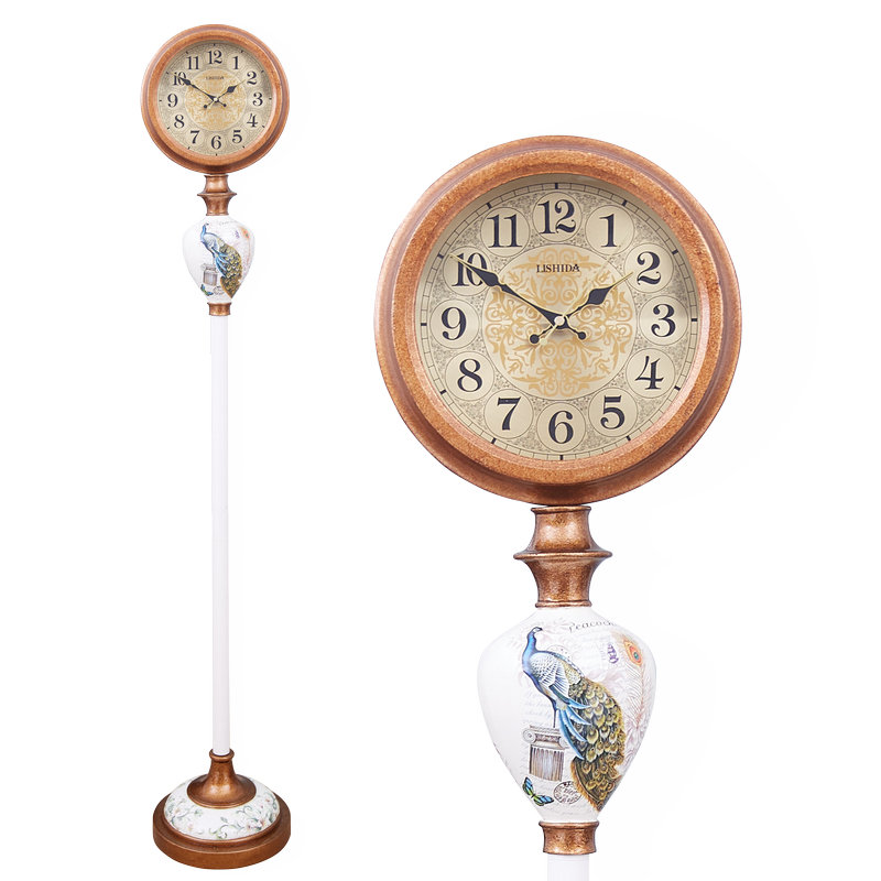 美式复古田园客厅大落地钟大气欧式个性创意N立钟时尚彩绘座时钟
