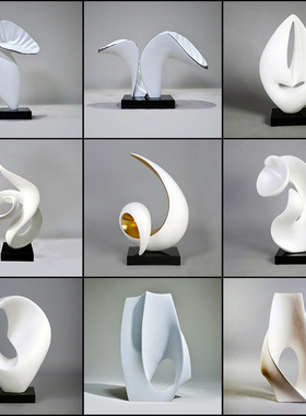 艺术雕塑摆件样板房家居饰品摆设现代简约酒店抽象装X饰品创意轻