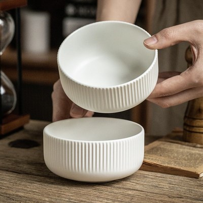 巷子尾不挑风格14.99两个饭碗4.5英寸米饭碗陶瓷浮.雕小碗家