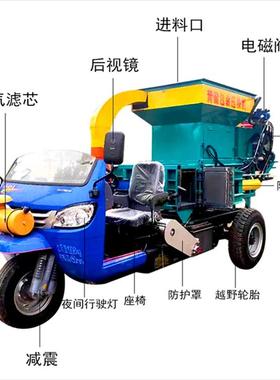 碎三铡草IEU压轮块一体打车户外秸秆粉碎包机时产6吨牧草揉打捆机