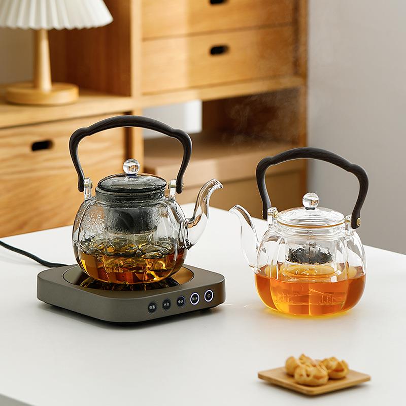 玻璃煮壶围炉煮茶耐水晶元电陶炉组合热玻璃茶壶煮茶炉茶南瓜煮茶