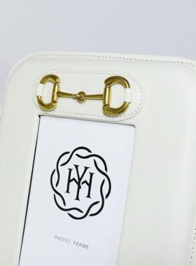 款现代简约新样皮质相框家居结婚证-91108的相框卧室房板房书桌面