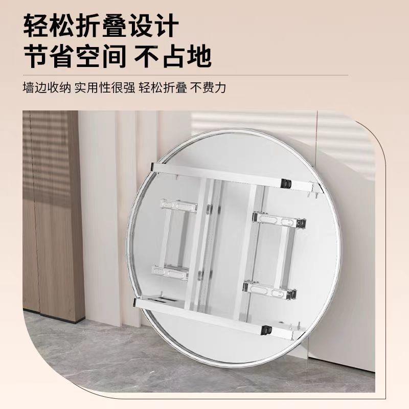食可折叠不锈钢市加厚圆桌家用餐桌酒席RBO流水席堂大档夜摆摊排