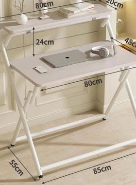 简易电脑桌可折VVR叠书型桌出租简屋桌小户床边电脑桌约家用学习