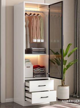 衣家室用卧现代简约网红轻奢小户型柜门子柜组合主OZL卧玻璃衣橱